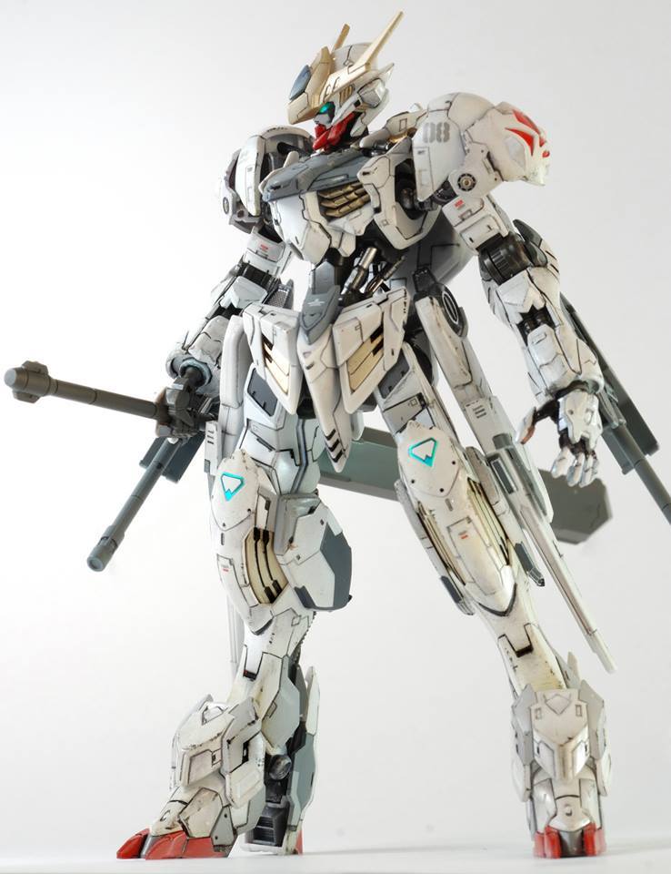 rhubarbes: via GUNDAM GUY: HG 1/144 Barbatos Lupus + Galaxy Canon - Custom Build