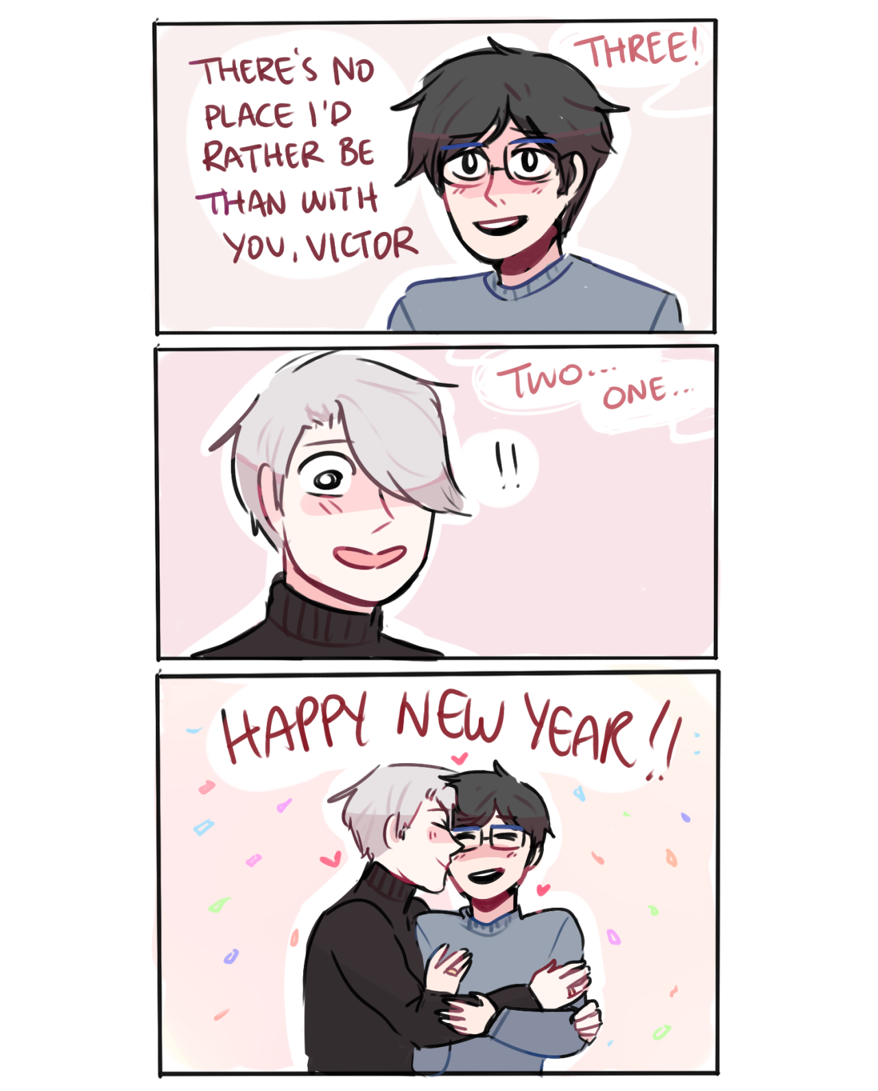 randomsplashes:HAPPY NEW YEAR!!!! here’s to the first of many years together u