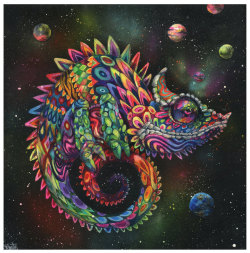 weeping-shades-of-indigo:  Trippy space chameleon 