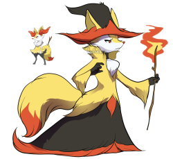 art-of-the-foof:I found an old relic of a prediction I had for Delphox before they were announced! To be honest I like my predicted third evolution better than the canon third evolution but that didn’t stop me from picking Fennekin ‘-` &lt;3Ooo~ &lt;3