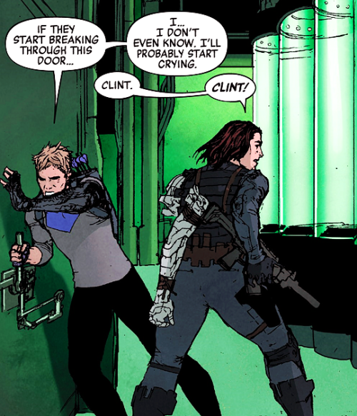 bobbimorses:bobbi &amp; bucky + clint &amp; bucky vs. nightmare-inducing enemies-unstoppable