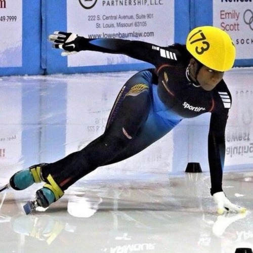 the-football-chick: Maame Biney becomes the first black woman to qualify for the U.S. speedskating t