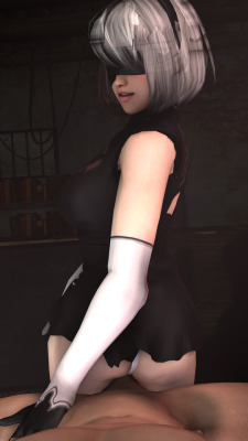 nomonno: Nier Dominata - 1080p Model testing time, this models rig is aweful and the AO problem with the hair is annoying. will repost with a better quality image when/if the model gets updated 