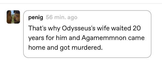 texasjew:finelythreadedsky:i just think it’s neat that odysseus gets put in a position where he has to kill his child to avoid going to war and he can’t do it and then agamemnon gets put in a position where he has to kill his child to go to