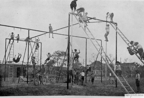 nanthecowdog: willow7: sixpenceee: School playground equipment in the year 1900. Those were simpler 