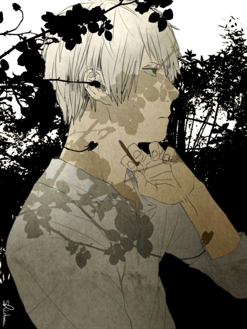 lollipopcitrus:  Ginko (Mushishi) by  しづむ (Twitter)