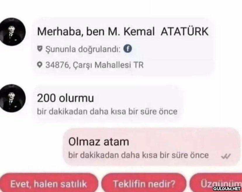 Merhaba, ben M. Kemal...