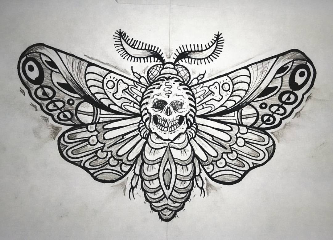 OLLIE KEABLE TATTOOS  Death head moth for Izzy Done at