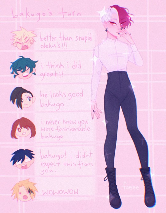 deactivated11102-deactivated202:dress-up todoroki ft. deku, bakugo, yaomomo, ochako, iida, and denki!!! ✨✨who did the best?? and i know a lot of them are ooc 😭,,this took a while to do but i finished!!!