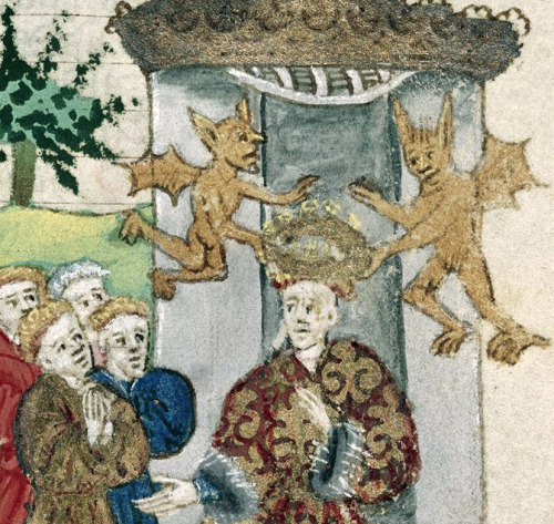 crowned by devilsGiovanni Boccaccio, The Fall of Princes (John Lydgate&rsquo;s version of De cas
