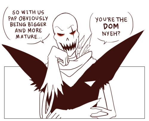 smolandtolskeletons:Sans is always dom. ALWAYS. :)