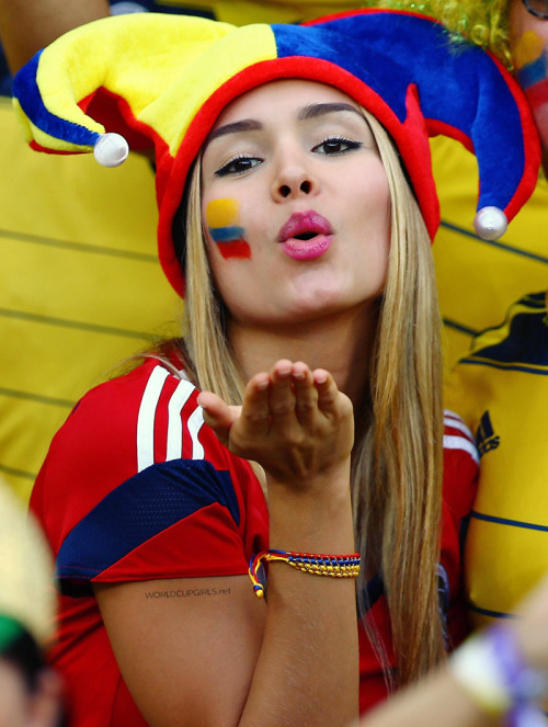 worldcup2014girls:  You miss the Colombian girls at WorldCup2014? You better don’t, because we still have much material with them! ;) GALLERY: Colombian Girls & Fans @ World Cup 2014