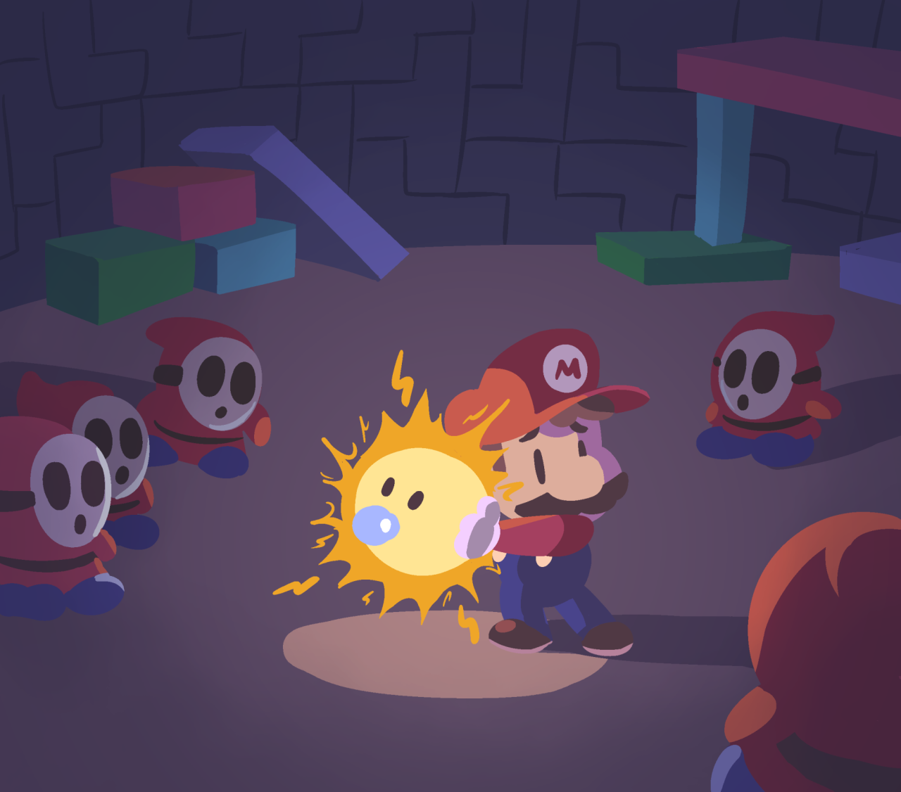 tubartist:  My complete Paper Mario set, with all of the partners!Paper Mario is