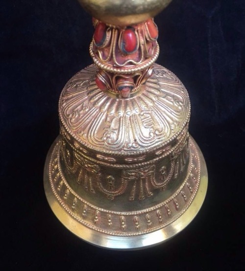 Tibetan Jeweled Buddhist Single Vajra-handled Bell For more details, or to purchase, visit: https://