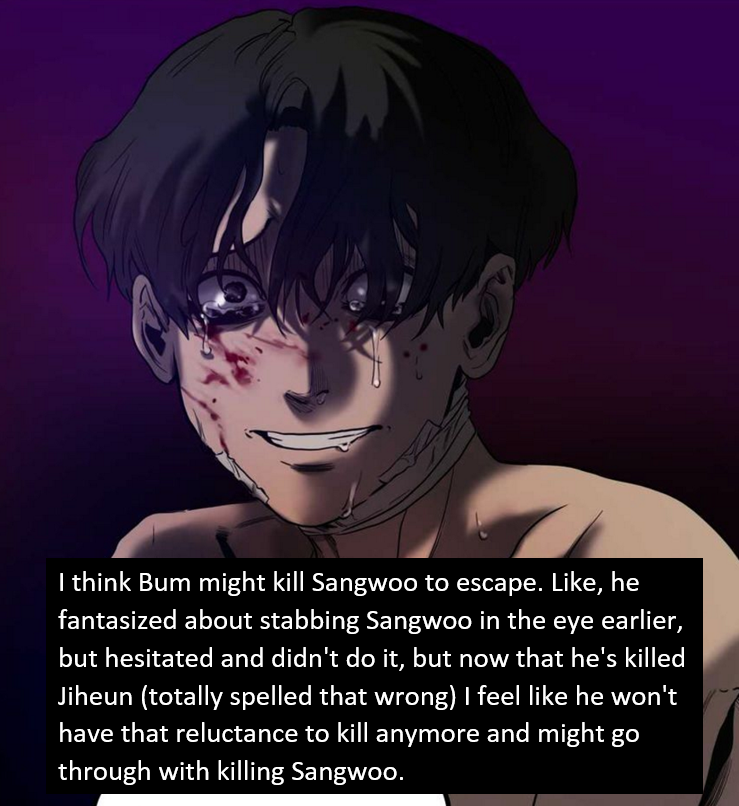 Killing Stalking Confessions — “i want Yoonbum to kill Sangwoo and