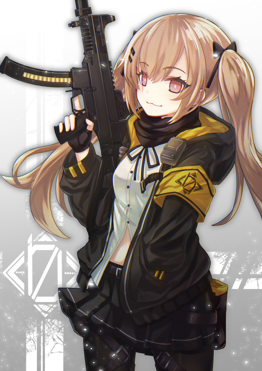 Anime girl with a rifle by 受菟