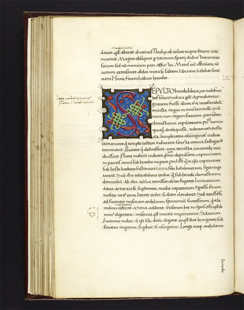 Nifty 15C illuminated initial S from fol. 57v of LJS 237, a Latin adaptation of Josephus’ De bello j