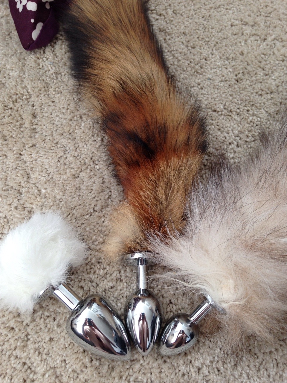 thespankacademy:  devotedlittepet:  My two new tails from the spank academy arrived