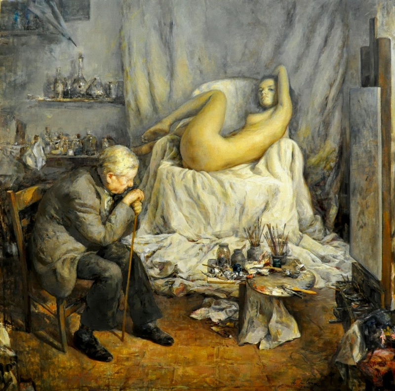 vasilyt:  Ugo de Cesare (Italian, born 1950) Il pittore e la modella. 2010 