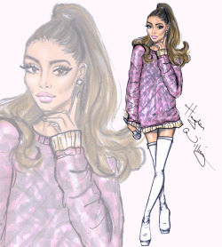 haydenwilliamsillustrations:  Ariana Grande by Hayden Williams