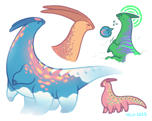 Found An Old Doodle Of 100% Organic Iterators, They Ended Up Looking Like Parasaurolophus Because Of