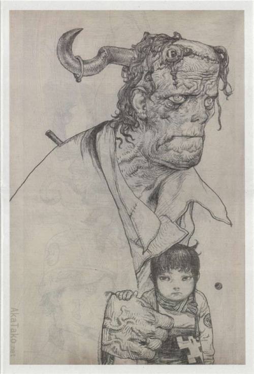 “Two People Waiting for the Water to Boil” from Katsuya Terada MONSTER & BOY folio. 