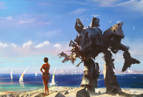 Beach mecha by agnidevi / Leonid Kozienko.More robots here.