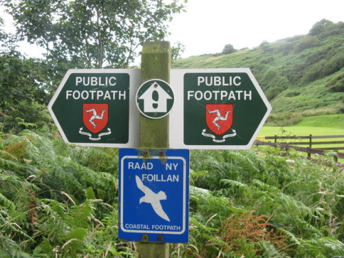 Coastal path signs, Onchan, Isle of Man