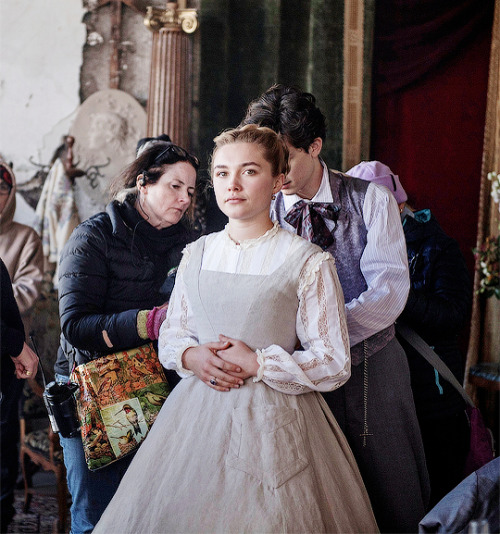 florencepsource:Florence Pugh behind the scenes of Little Women (2019)
