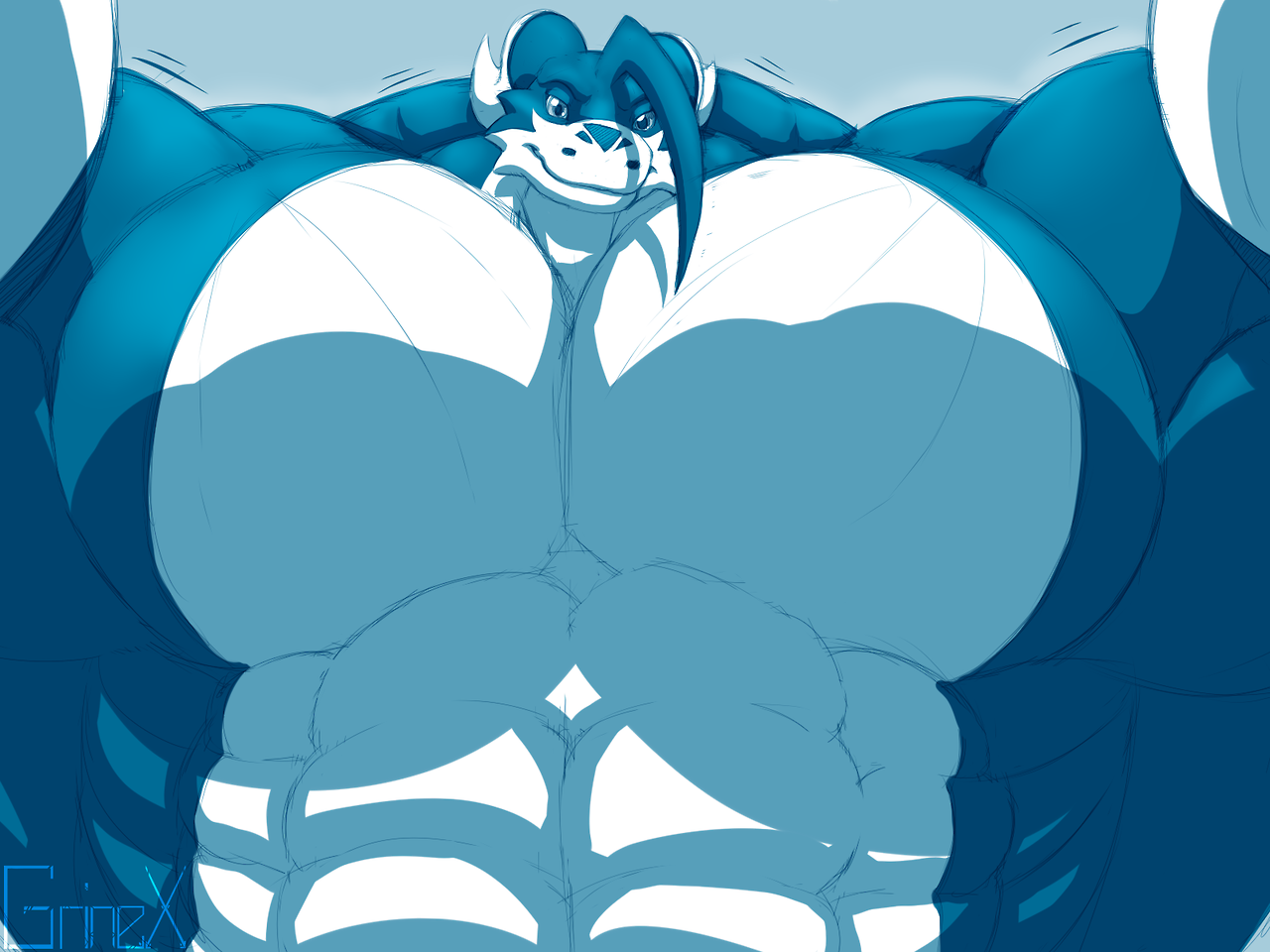 growing-grinex:Wasn’t intending to go this far with this pic, but eh, there was