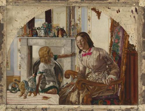 mother and child, painted by frederic george stephens circa 1854. stephens was born 10 october 1811,