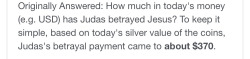 jolyneart:trans:trans:How much money did judas sell out Jesus’ ass for though Jesus