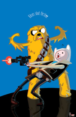 Pixalry:  Adventure Time   Star Wars Mashup - Posters By Dre Lopez Available For