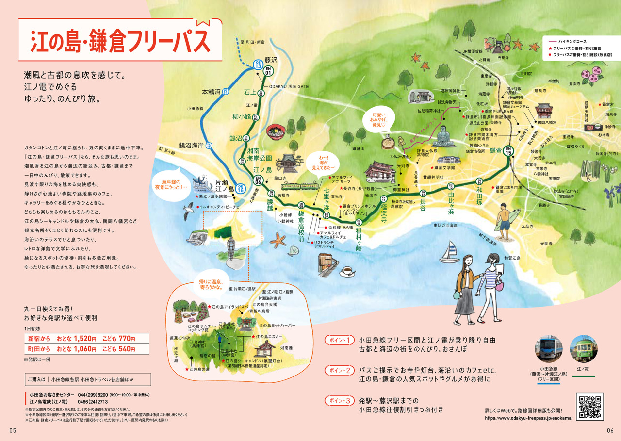 小田急電鉄株式会社 江の島 鎌倉フリーパス パンフレット Web 19 Nami Yoshida Illustration 小田急電鉄株式会社 江の島 鎌倉フリーパス パンフレット Web 19 Nami Yoshida Illustration