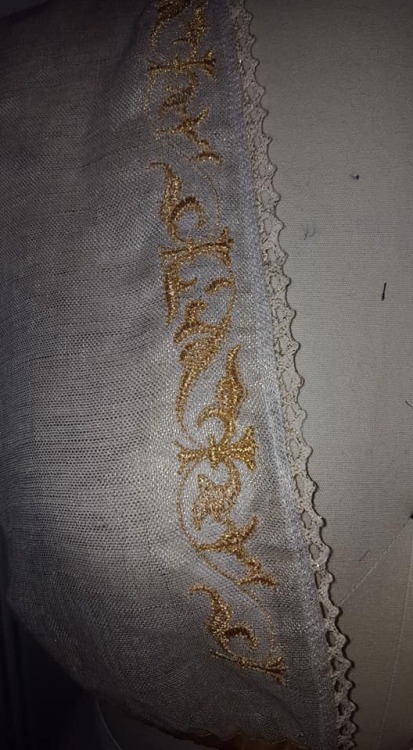 16th Century Italian Underpartlet. This gauze weight metallic linen comes at a precious price at $28