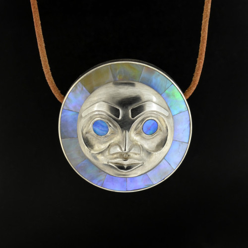 fyeahindigenousfashion:moon pendant, Gwaai Edenshaw (Haida)