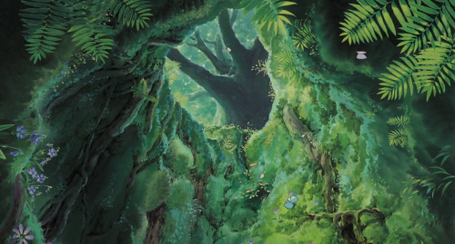 the-sensation-called-animation:  Ghibli Scenery AppreciationPrincess Mononoke (½)How'ls Moving Castle (¾)Porco Rosso (5)Kiki’s Delivery Service (6)Spirited Away (7/8)The Secret World of Arrietty (9)My Neighbour Totoro (10) 