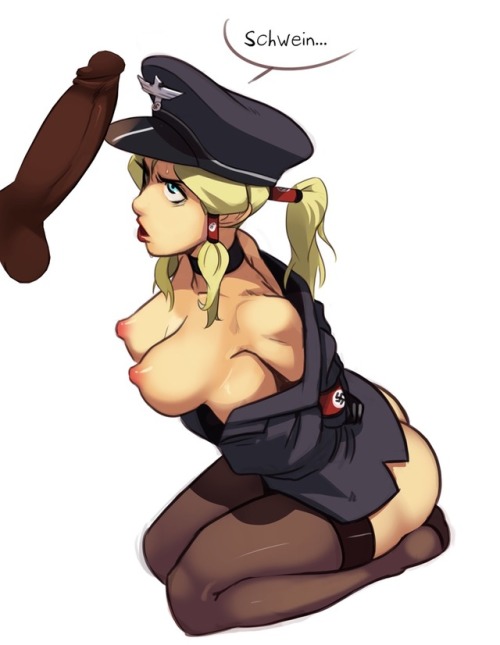 illustratedlust: Even Nazi girls are enjoying black meat these days