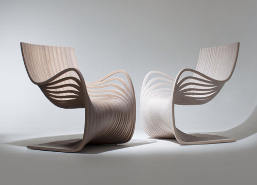 everything-creative: This nice chair with its soft shape is called Silla Pipo and is made only of wo