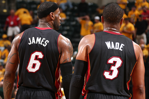 themiamiheat:  LeBron James and Dwyane scored the final 20 points for the HEAT in their Game 2 victory.  Photo Credit: Nathaniel Butler