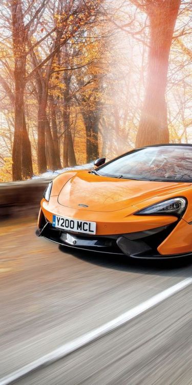 Orange, McLaren 570s, sports car, on-road, 1080x2160 wallpaper @wallpapersmug : http://bit.ly/2EBfd6
