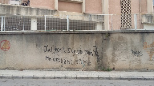 astropelican:“I wrote on a wall, thinking I was an artist.”Near the Institut des Beaux A