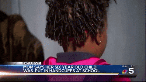 Girl was handcuffed under stairs by a security guard at school