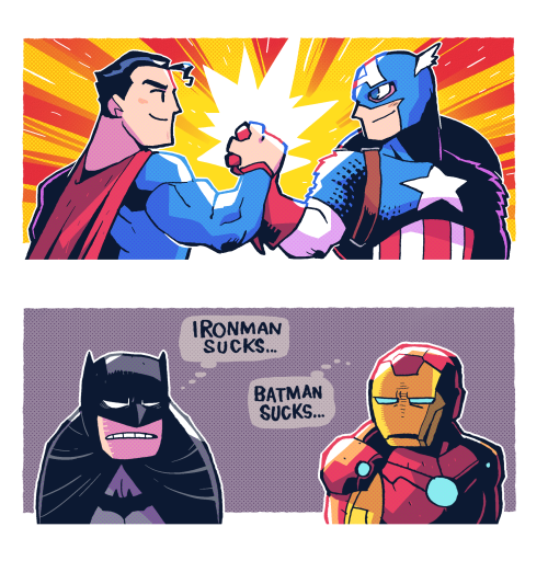 rariatoo:DC and MARVEL cross over art