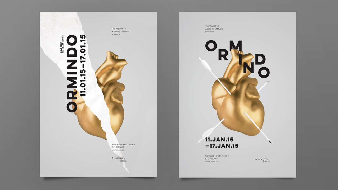 Year 4 / POSTER: Ormindo. Client: Royal Irish Academy of Music. Designer: Jack Collins.