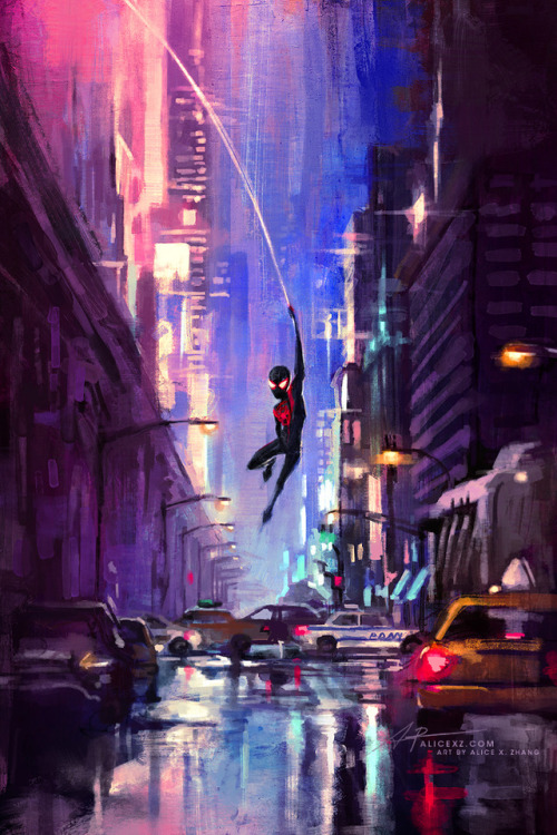 alicexz:alicexz:My complete set of Into the Spider-verse paintings - this is an officially lice