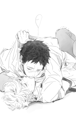 This-Puppy-Flies-Too:  Kiss Art Challenge | 7. Kiss On The Lips (Passionate) | Iwaizumi