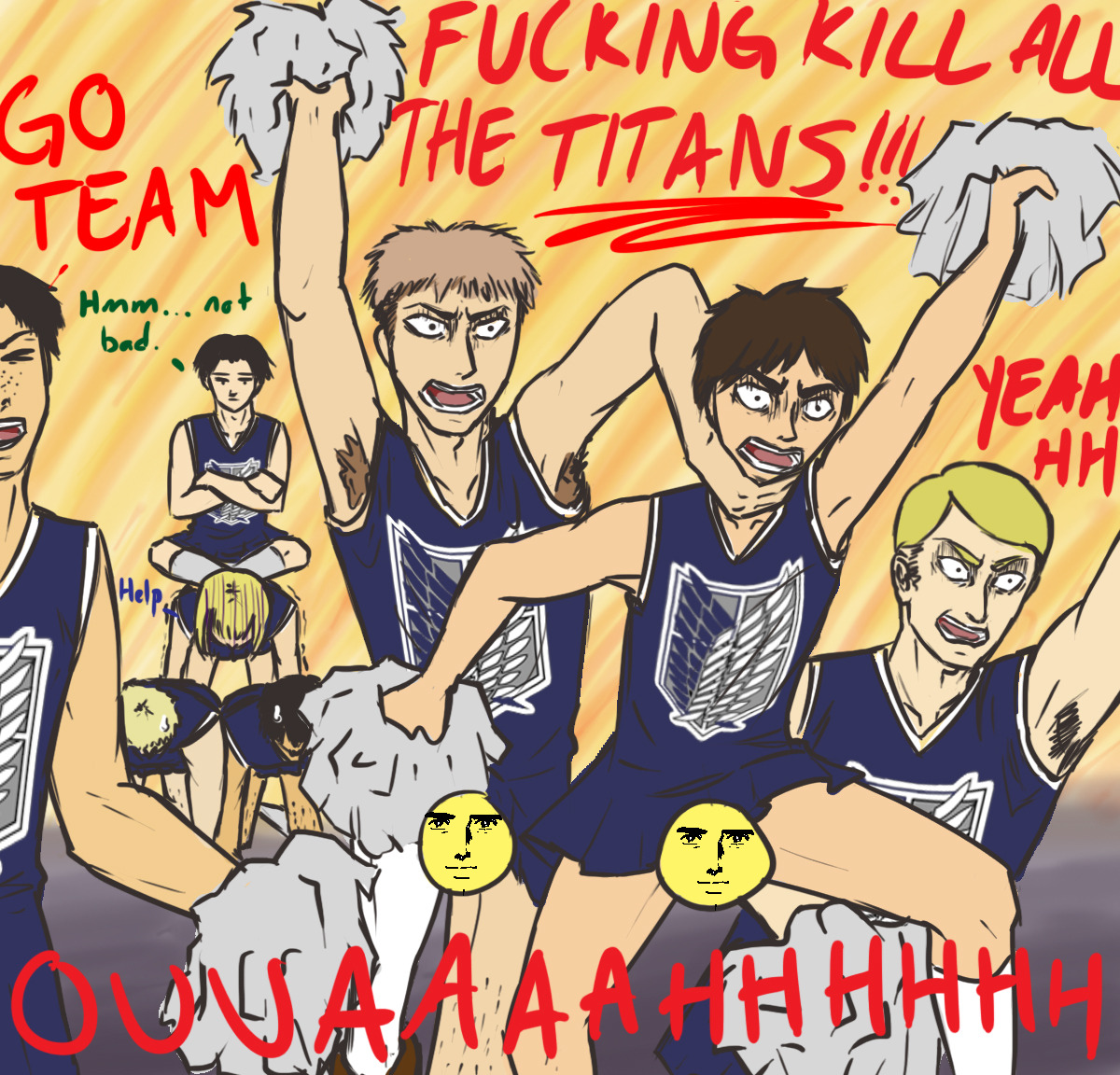 shingeki-no-dancecrew:  [Mun: I can just imagine them being at games like “KICK