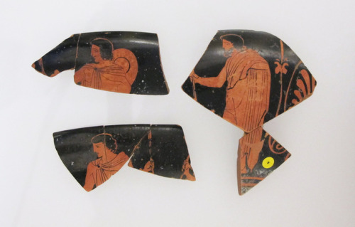 met-greekroman-art:Three fragments of a terracotta kylix (drinking cup), Metropolitan Museum of Art: