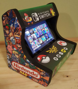 retrogamingblog:  Custom Nintendo Switch Arcade Cabinets made by AVEcustoms